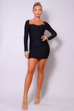 Sweetheart Pleated Front Sexy Mini Dress | Mixtshop LLC