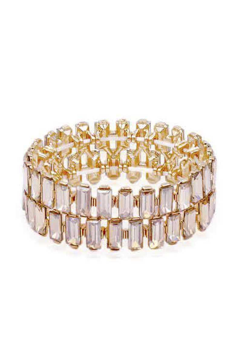 Rectangle Rhinestone Stretch Bracelet | Mixtshop LLC