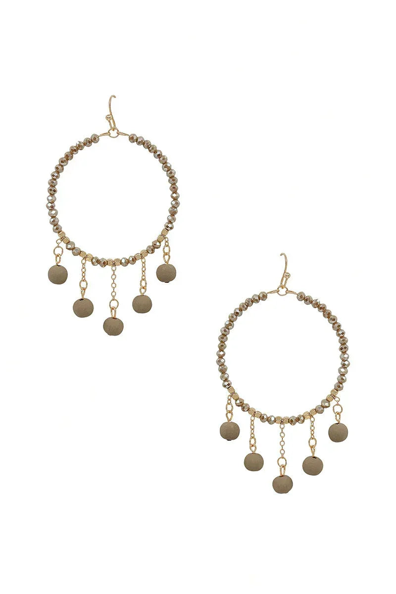 Clay Ball Charm Round Beads Earring | Mixtshop LLC