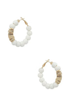 Clay Ball With Metal Accent Hoop Earring | Mixtshop LLC