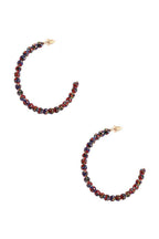 Rhinestone Bead Open Hoop Post Earring | Mixtshop LLC