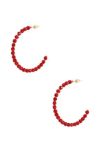 Rhinestone Bead Open Hoop Post Earring | Mixtshop LLC