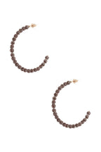 Rhinestone Bead Open Hoop Post Earring | Mixtshop LLC