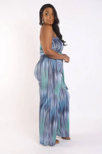 Printed Tube Jumpsuit With Self Belt | Mixtshop LLC