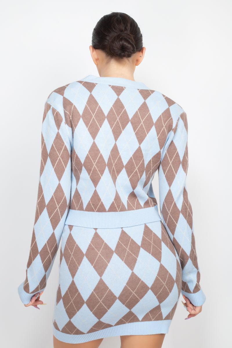 Diamond Button-front Cardigan Top | Mixtshop LLC