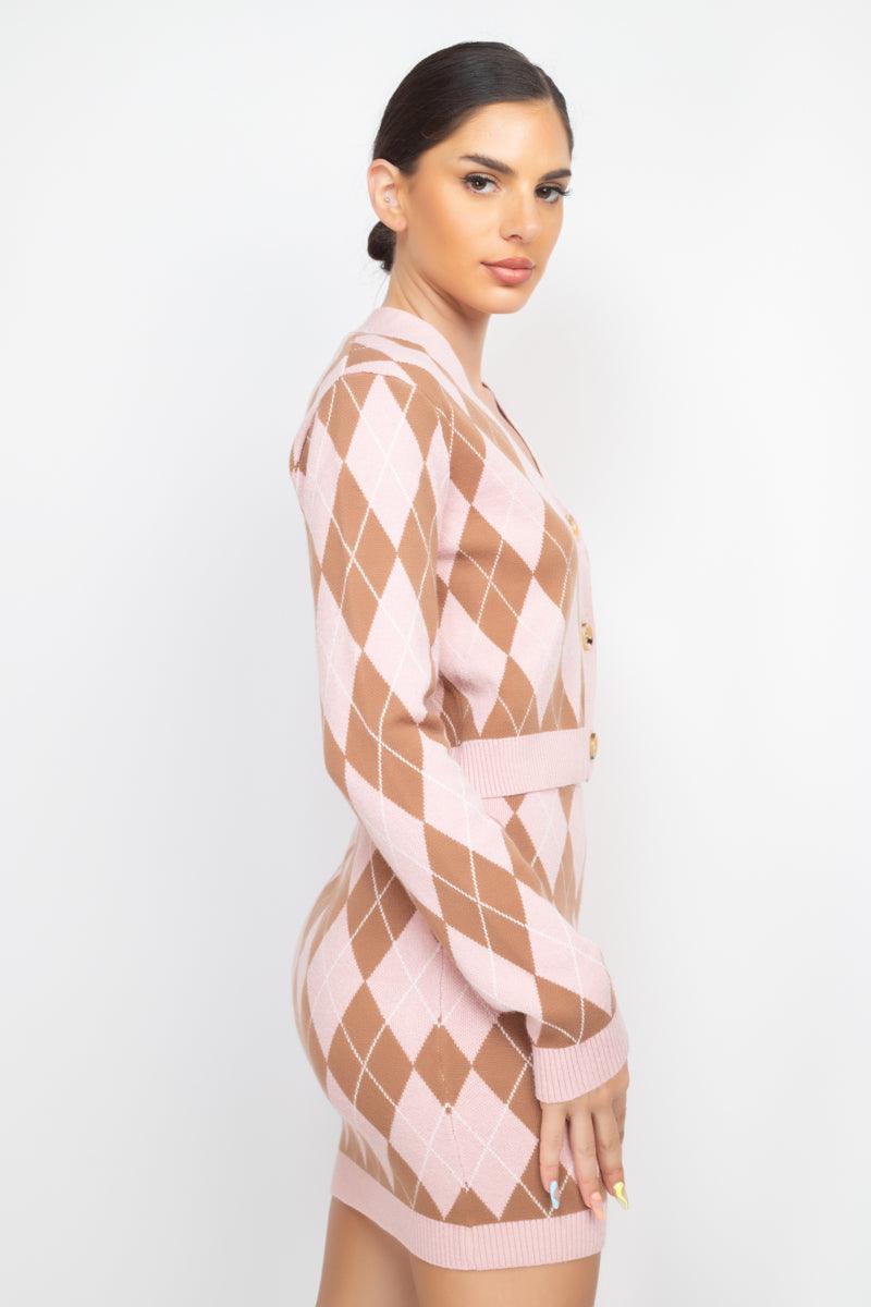 Diamond Button-front Cardigan Top | Mixtshop LLC