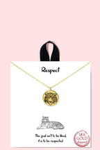 18k Gold Rhodium Dipped Respect Necklace | Mixtshop LLC