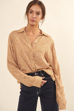 Collared Neckline Floral-print Shirt | Mixtshop LLC