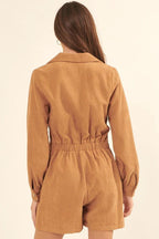 A Woven Corduroy Romper | Mixtshop LLC