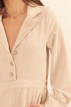 A Woven Corduroy Romper | Mixtshop LLC