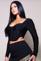 Long Sleeve Corset Top | Mixtshop LLC