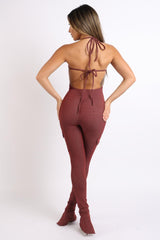 Cargo pocket halter jumpsuit | Mixtshop LLC