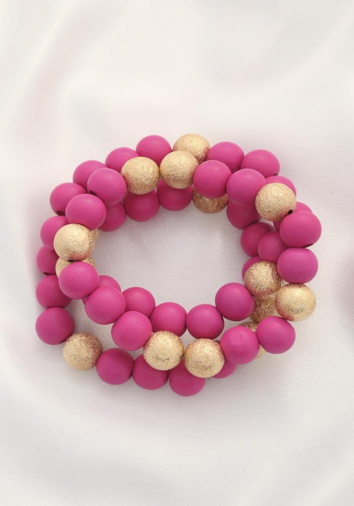 Metal Wood Bead Bracelet | Mixtshop LLC