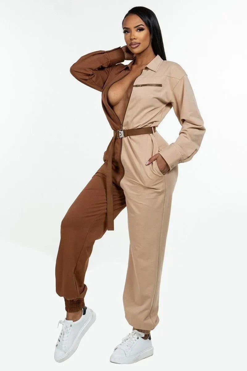 Long Sleeve Oversized Cozy Shirt Jumpsuit Secondary image
