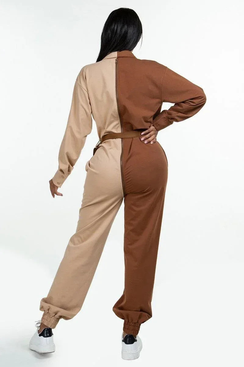 Long Sleeve Oversized Cozy Shirt Jumpsuit | Mixtshop LLC