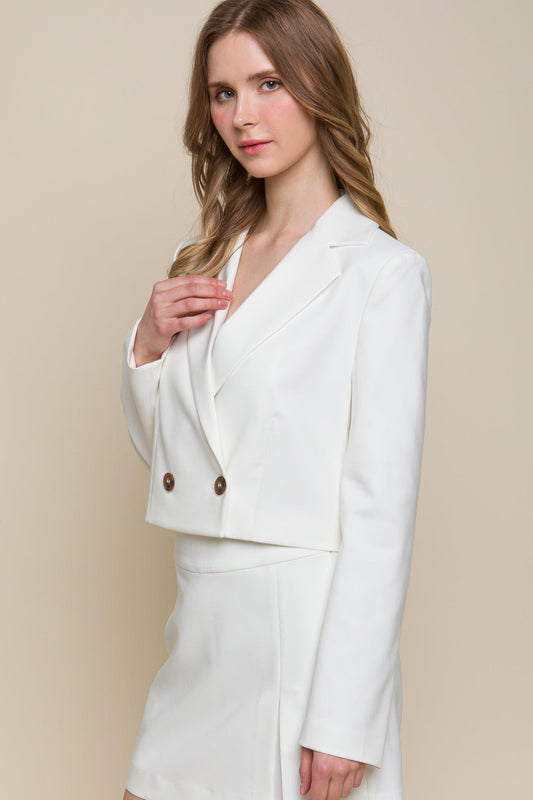 Button Crop Blazer | Mixtshop LLC