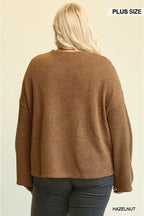 Novelty Knit And Solid Knit Mixed Loose Top | Mixtshop LLC