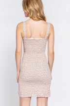 All Over Smoked Print Cami Dress | Mixtshop LLC