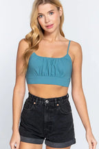 Back Ribbon Tie Cami Crop Top | Mixtshop LLC