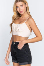 Back Ribbon Tie Cami Crop Top | Mixtshop LLC