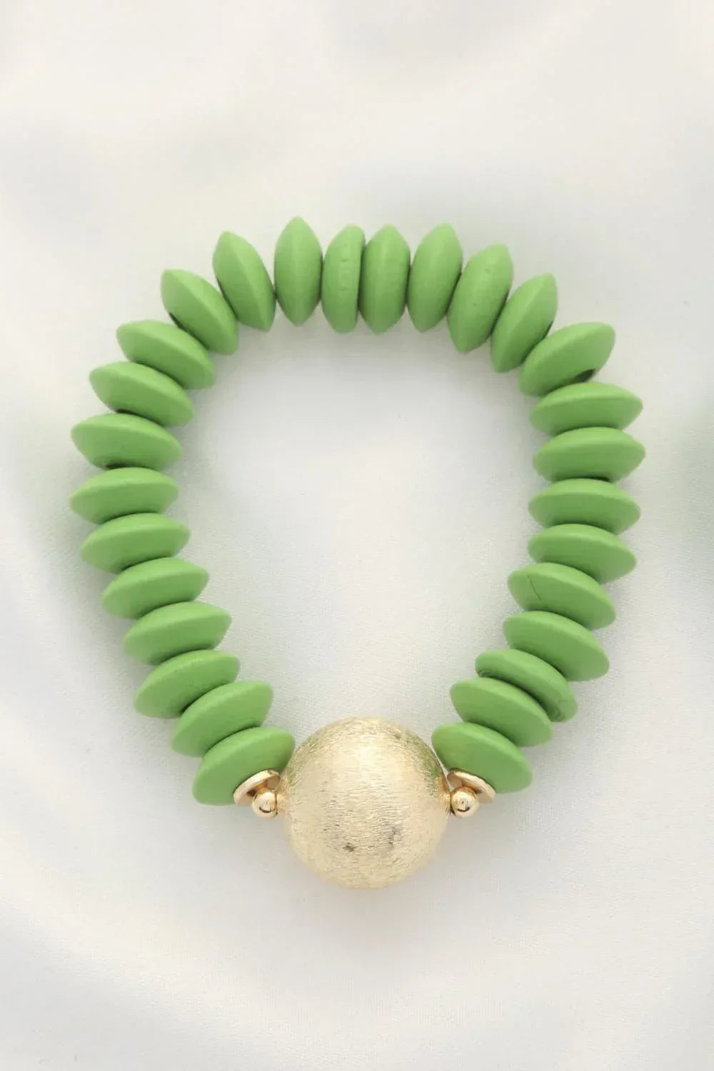 Ball Bead Wood Disc Bracelet | Mixtshop LLC Main image