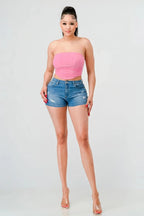 Luxe super stretch mesh layered corset bustier | Mixtshop LLC