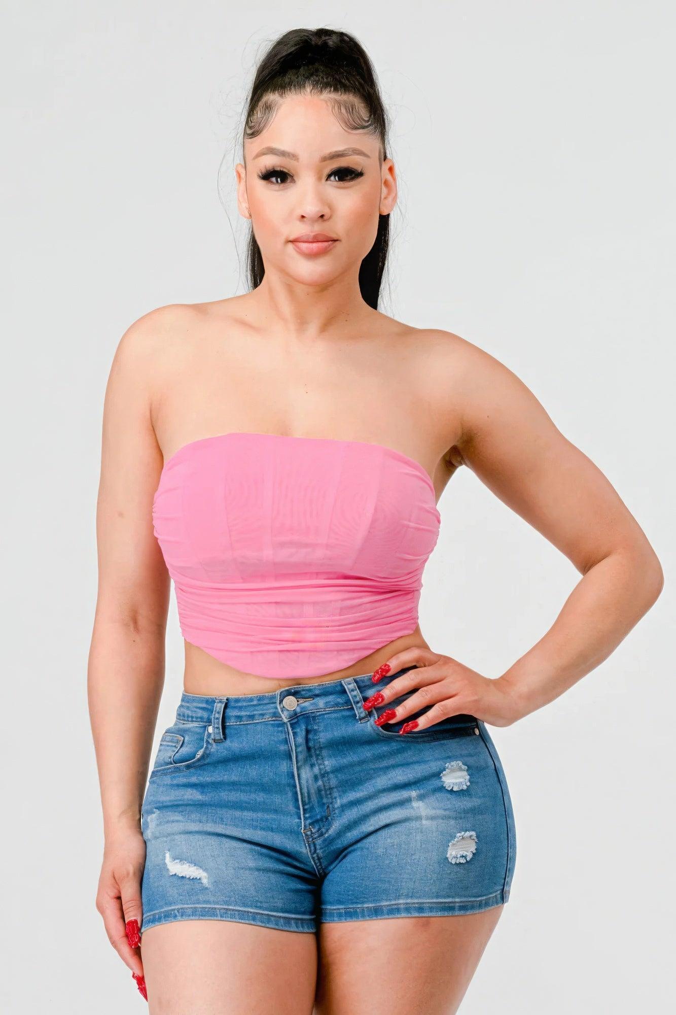 Luxe super stretch mesh layered corset bustier | Mixtshop LLC