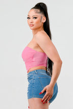 Luxe super stretch mesh layered corset bustier | Mixtshop LLC