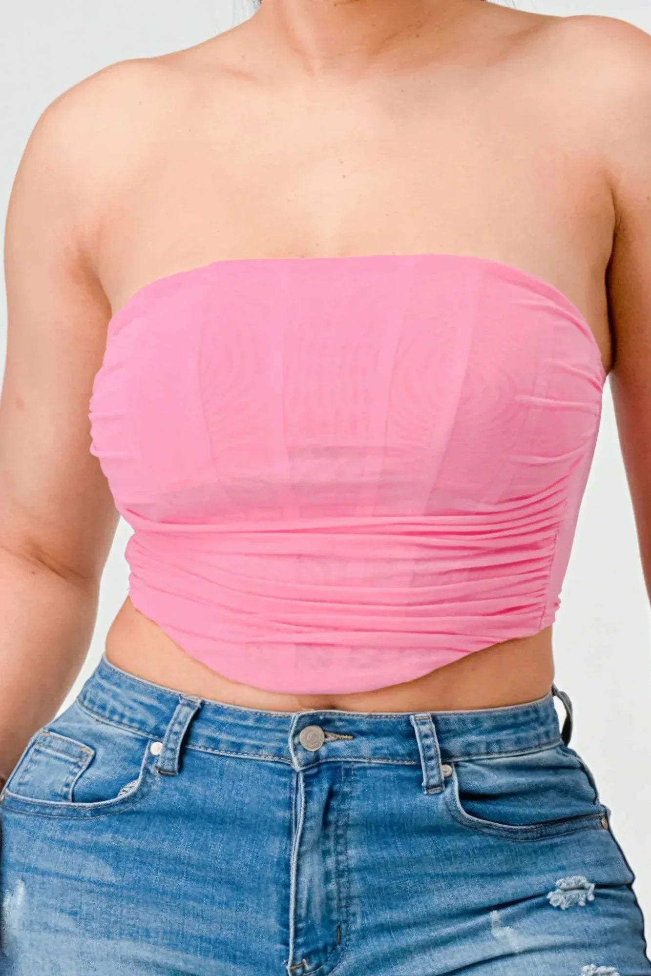 Luxe super stretch mesh layered corset bustier | Mixtshop LLC