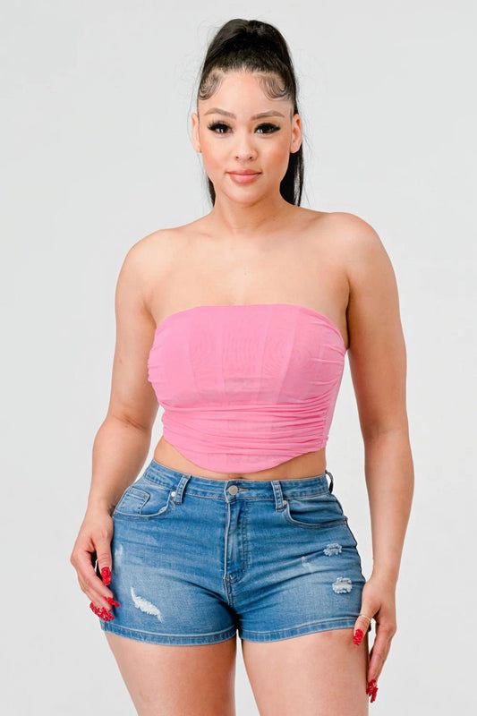 Luxe super stretch mesh layered corset bustier | Mixtshop LLC
