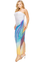 Plus sleeveless color gradient tube top maxi dress | Mixtshop LLC
