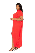 Mock neck back cape dress | Mixtshop LLC