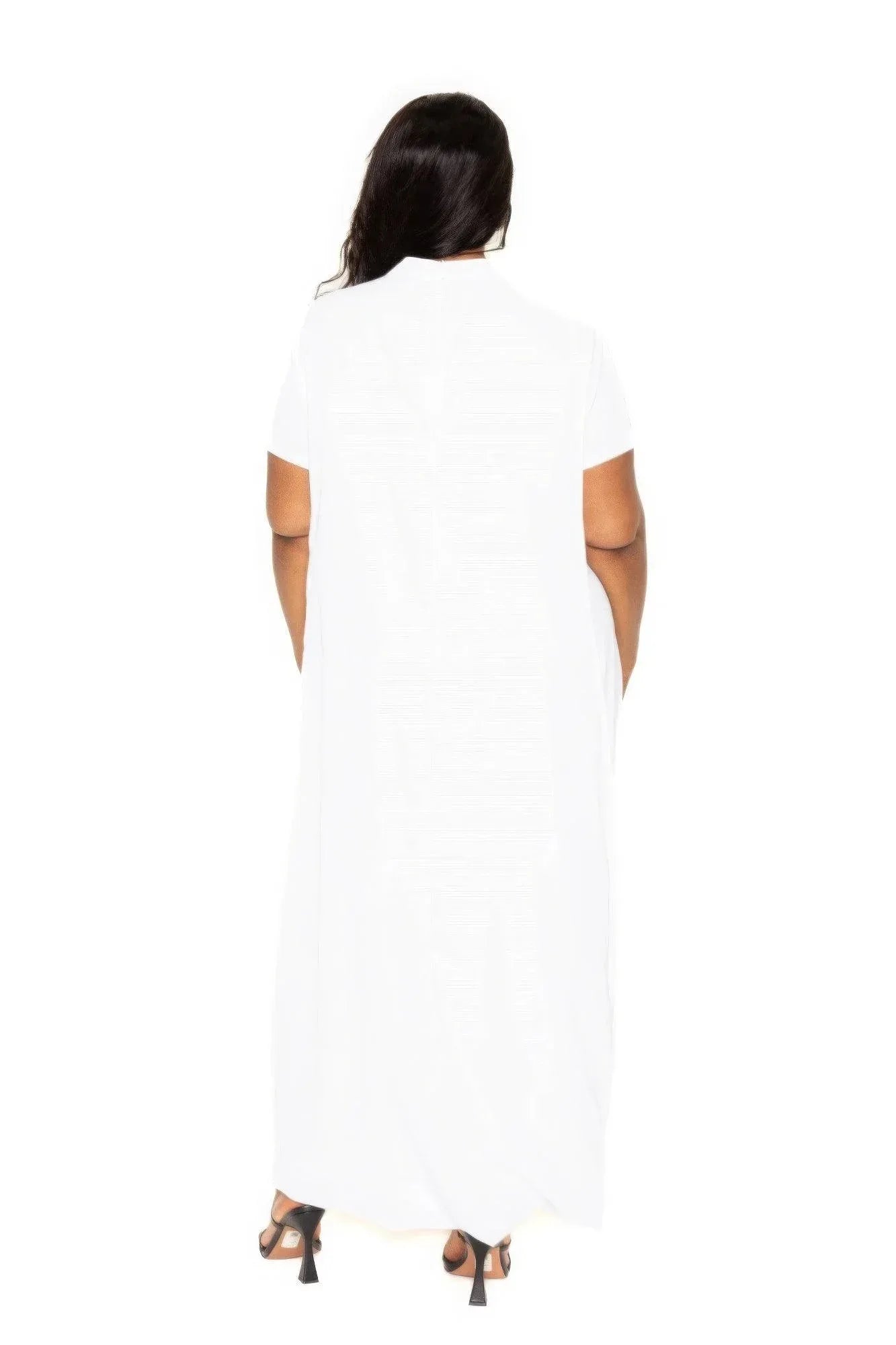 Mock neck back cape dress | Mixtshop LLC