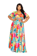 Tropical floral maxi skirt & top set | Mixtshop LLC