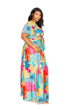 Tropical floral maxi skirt & top set | Mixtshop LLC