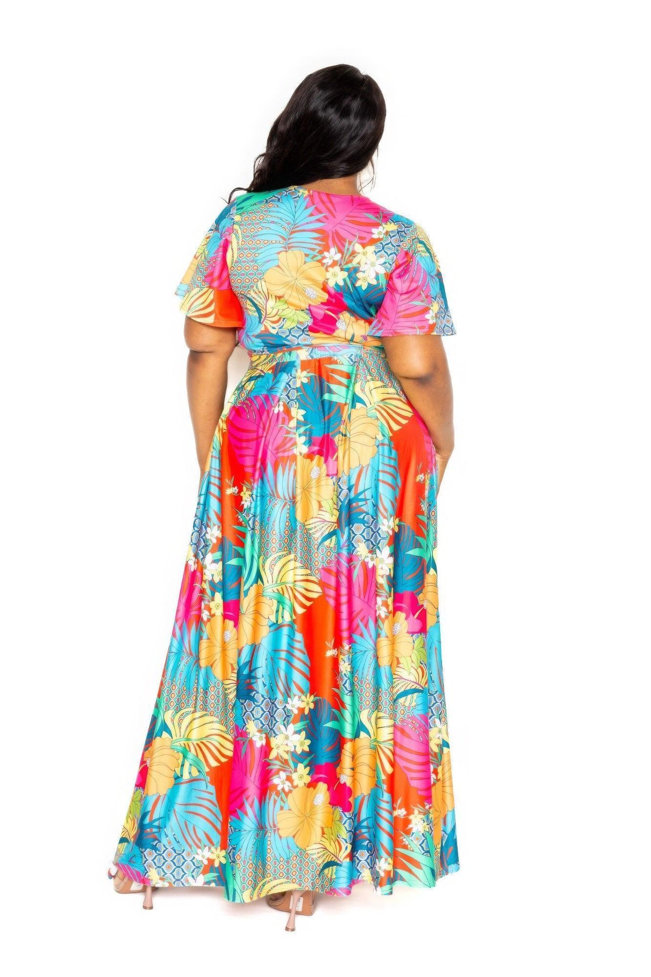 Tropical floral maxi skirt & top set | Mixtshop LLC