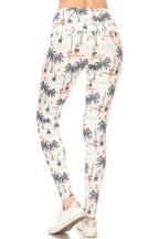 5-inch Long Yoga Style Banded Lined Sailor Printed Knit Legging With High Waist | Mixtshop LLC