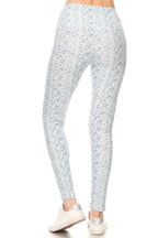 5-inch Long Yoga Style Banded Lined Multi Printed Knit Legging With High Waist | Mixtshop LLC