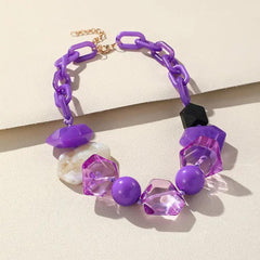 Chunky Beaded Oval Link Necklace | Mixtshop LLC