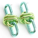 Color Metal Oval Link Earring | Mixtshop LLC