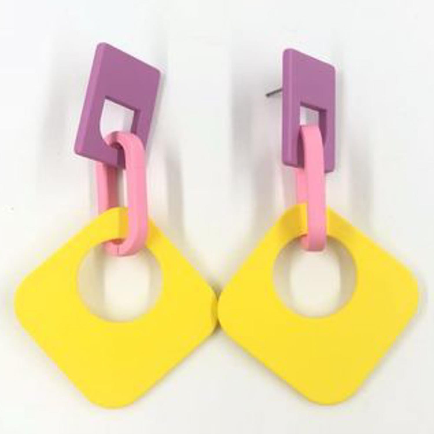 Triple Color Mix Dangle Earring Secondary image