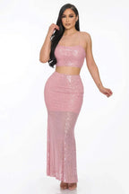 Sxy Back Sequin Maxi Dress | Mixtshop LLC