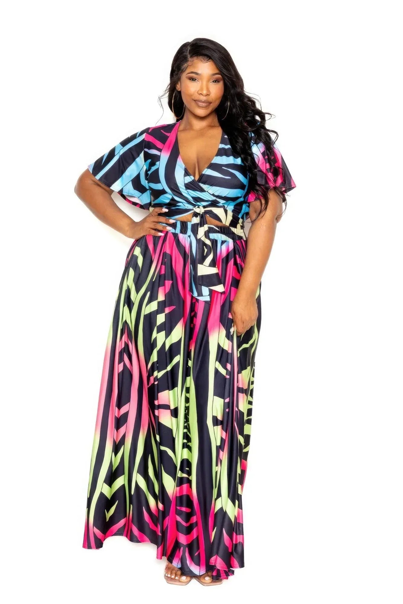 Ombre Animal Maxi Skirt & Top Set Secondary image