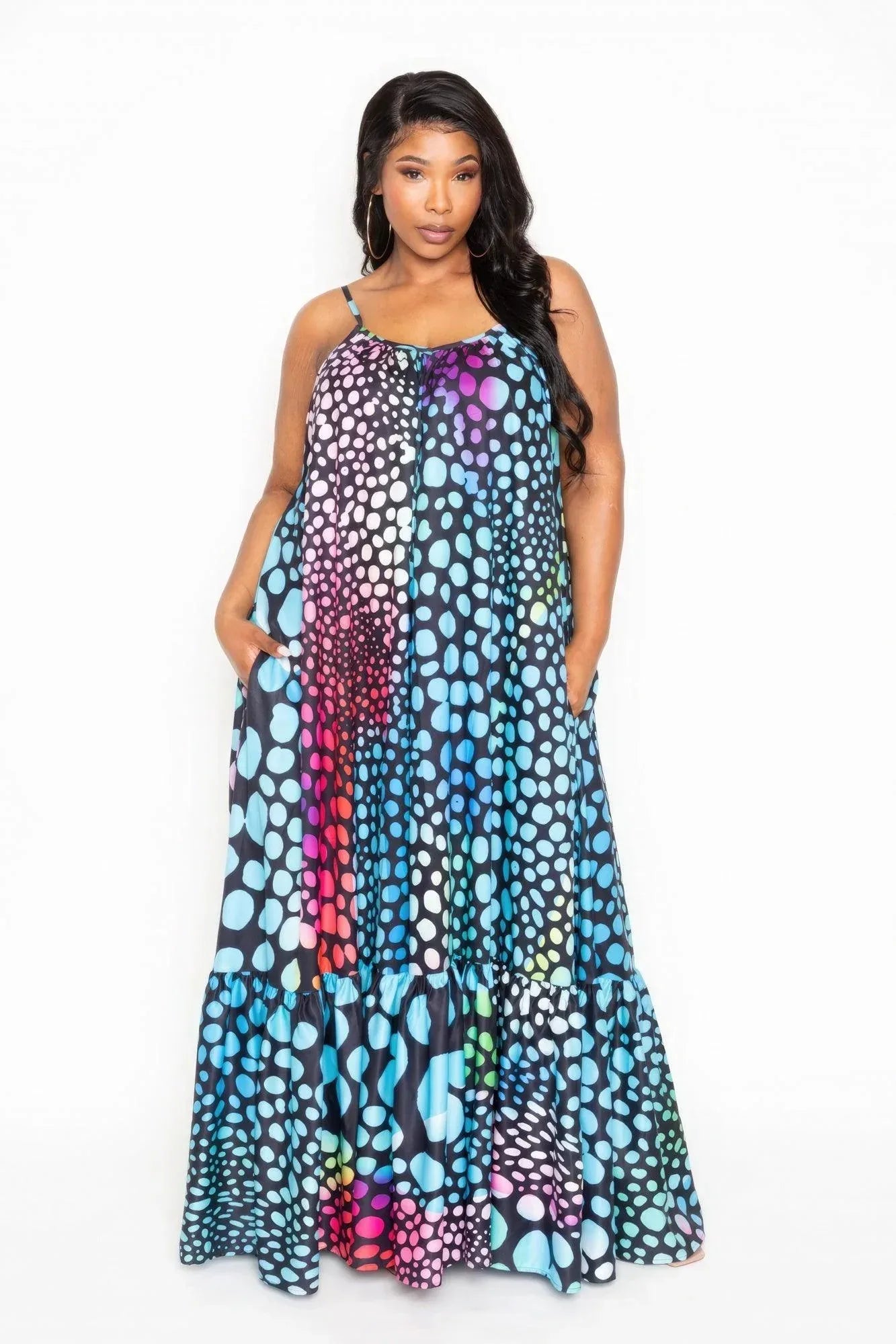 Printed Voluminous Maxi Dress | Mixtshop LLC