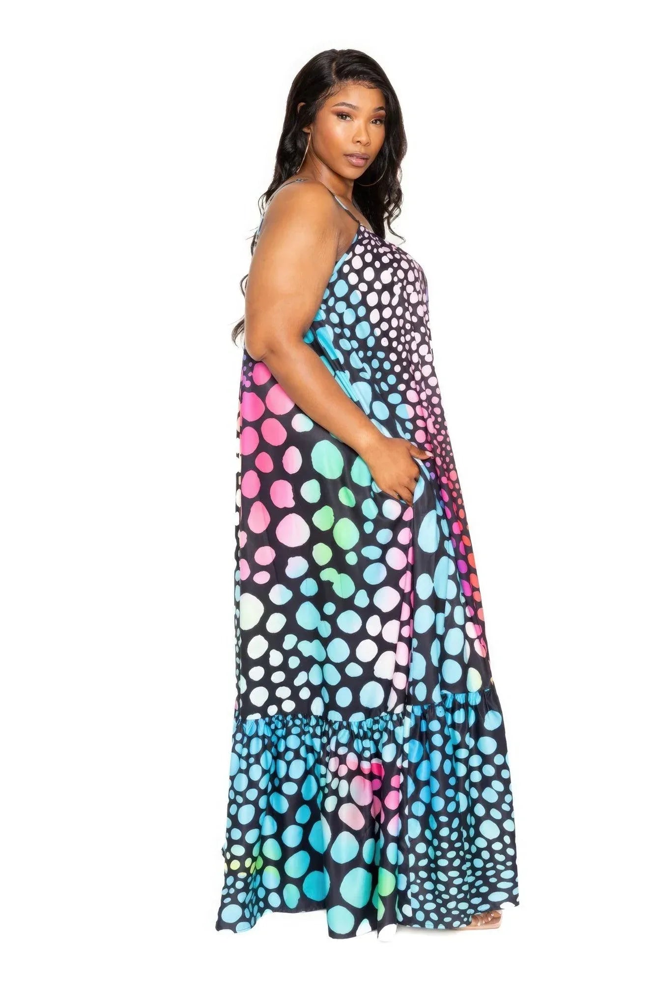 Printed Voluminous Maxi Dress | Mixtshop LLC