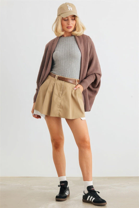 Batwing Sleeve Open Front Cardigan | Mixtshop LLC