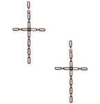 Multi Stone Pattern Cross Metal Earring | Mixtshop LLC