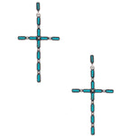 Multi Stone Pattern Cross Metal Earring | Mixtshop LLC