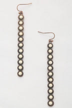 Rodeo Western Round Bead Pattern Metal Dangle Earring | Mixtshop LLC