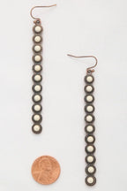 Rodeo Western Round Bead Pattern Metal Dangle Earring | Mixtshop LLC